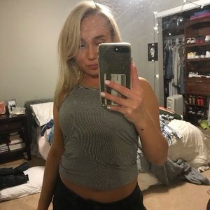American Eagle grey halter top